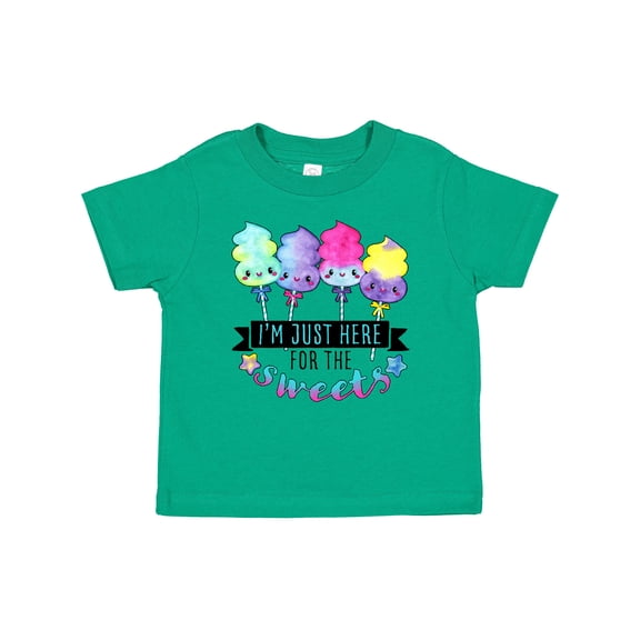 Inktastic I'm Just Here for the Sweets with Spun Sugar Candy Boys or Girls Baby T-Shirt
