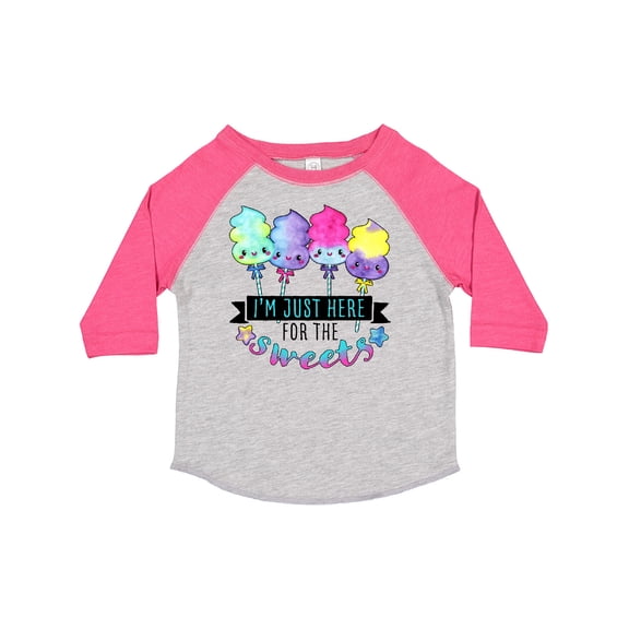 Inktastic I'm Just Here for the Sweets with Spun Sugar Candy Boys or Girls Toddler T-Shirt