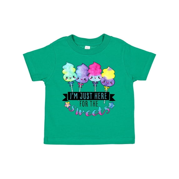 Inktastic I'm Just Here for the Sweets with Spun Sugar Candy Boys or Girls Toddler T-Shirt