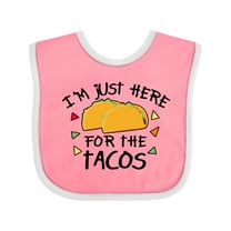 Inktastic I'm Just Here for the Tacos Cinco De Mayo Boys or Girls Baby Bib