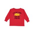 thumbnail image 1 of Inktastic I'm Just Here for the Tacos Cinco De Mayo Boys or Girls Long Sleeve Toddler T-Shirt, 1 of 5