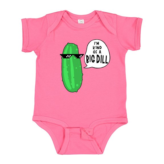 Inktastic I'm Kind of a Big Dill Pickle with Sunglasses Boys or Girls Baby Bodysuit