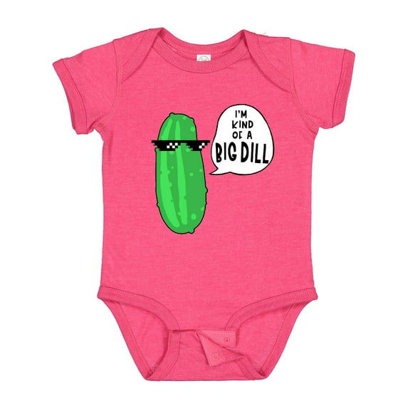 Inktastic I'm Kind of a Big Dill Pickle with Sunglasses Boys or Girls Baby Bodysuit