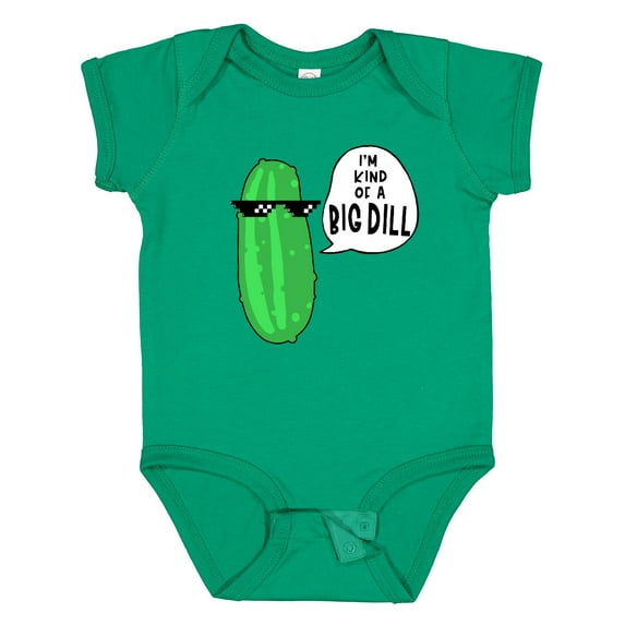 Inktastic I'm Kind of a Big Dill Pickle with Sunglasses Boys or Girls Baby Bodysuit