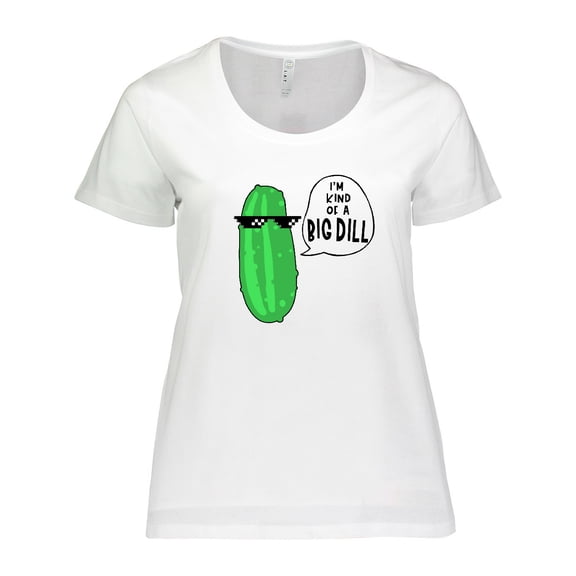 Inktastic I'm Kind of a Big Dill Pickle with Sunglasses Women's Plus Size T-Shirt