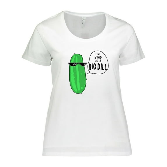 Inktastic I'm Kind of a Big Dill Pickle with Sunglasses Women's Plus Size T-Shirt