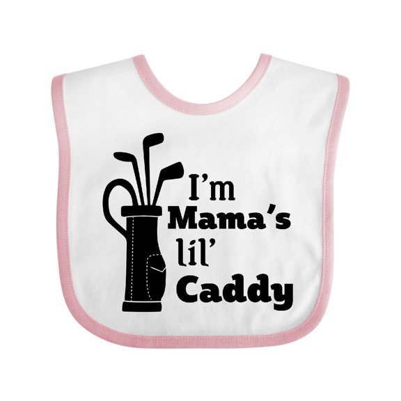 Inktastic I'm Mama's Lil' Caddy Golf for Kids Boys or Girls Baby Bib