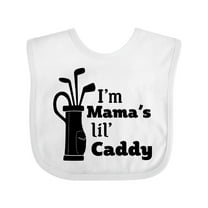 Inktastic I'm Mama's Lil' Caddy Golf for Kids Boys or Girls Baby Bib