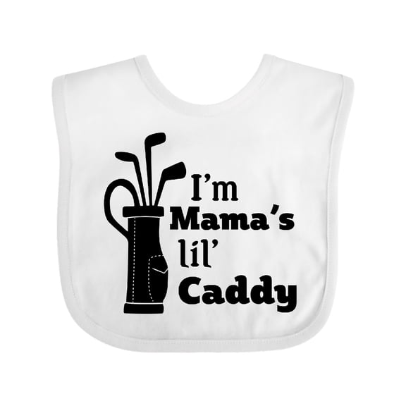 Inktastic I'm Mama's Lil' Caddy Golf for Kids Boys or Girls Baby Bib