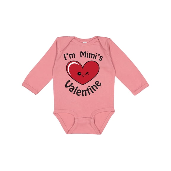 Inktastic I'm Mimi's Valentine Boys or Girls Long Sleeve Baby Bodysuit