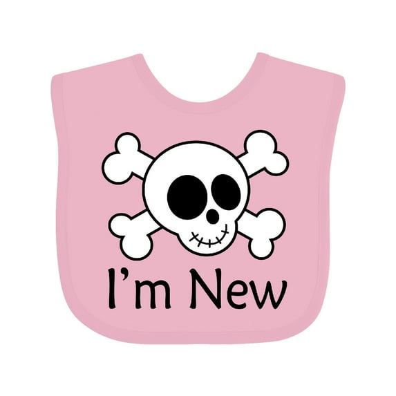 Inktastic I'm New Cute Skull Baby Boys or Girls Baby Bib