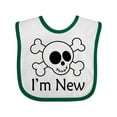 thumbnail image 1 of Inktastic I'm New Cute Skull Baby Boys or Girls Baby Bib, 1 of 4