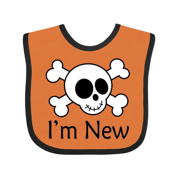 Inktastic I'm New Cute Skull Baby Boys or Girls Baby Bib