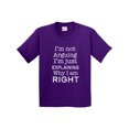 thumbnail image 1 of Inktastic I'm Not Arguing, I'm Just Explaining Why I'm Right Youth T-Shirt, 1 of 5
