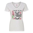 thumbnail image 1 of Inktastic I'm Not Just an Aunt, I'm a Great Aunt Flowers Women's V-Neck T-Shirt, 1 of 5