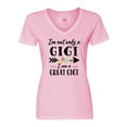 thumbnail image 1 of Inktastic I'm Not Only a Gigi I'm a Great Gigi with Flowers Women's V-Neck T-Shirt, 1 of 5
