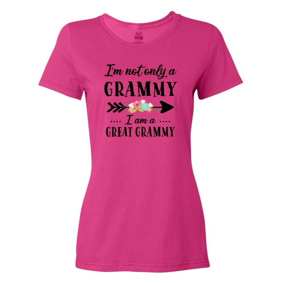 Inktastic I'm Not Only a Grammy I'm a Great Grammy with Flowers Women's T-Shirt