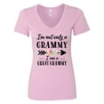 thumbnail image 1 of Inktastic I'm Not Only a Grammy I'm a Great Grammy with Flowers Women's V-Neck T-Shirt, 1 of 5