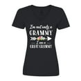 thumbnail image 1 of Inktastic I'm Not Only a Grammy I'm a Great Grammy with Flowers Women's V-Neck T-Shirt, 1 of 5