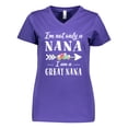 thumbnail image 1 of Inktastic I'm Not Only a Nana I'm a Great Nana with Flowers Women's V-Neck T-Shirt, 1 of 5