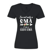 Inktastic I'm Not Only a Oma I'm a Great Oma with Flowers Women's V-Neck T-Shirt