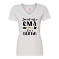 thumbnail image 1 of Inktastic I'm Not Only a Oma I'm a Great Oma with Flowers Women's V-Neck T-Shirt, 1 of 5