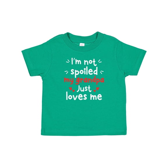 Inktastic I'm Not Spoiled My Grandpa Just Loves Me Boys or Girls Baby T-Shirt