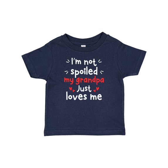 Inktastic I'm Not Spoiled My Grandpa Just Loves Me Boys or Girls Baby T-Shirt