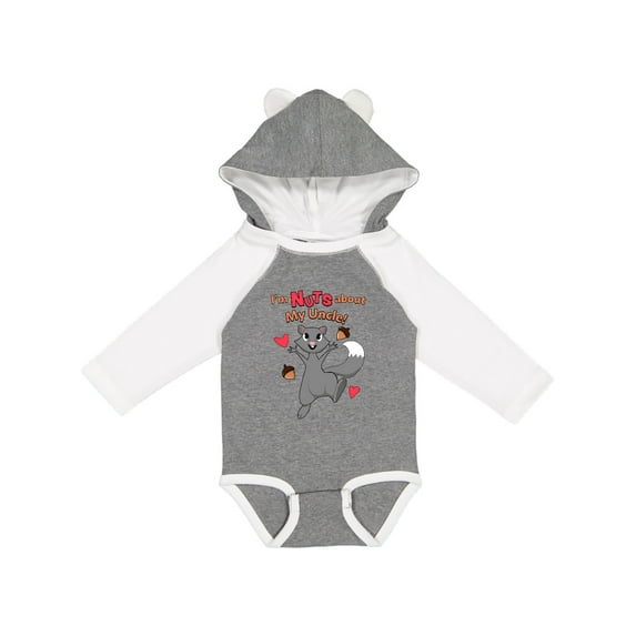 Inktastic I'm Nuts About My Uncle Boys or Girls Long Sleeve Baby Bodysuit