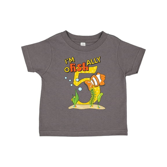 Inktastic I'm O-fish-ally Five Cute Clownfish Fifth Birthday Boys or Girls Toddler T-Shirt