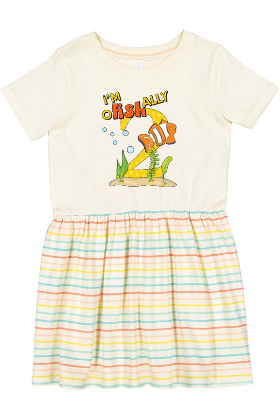 I'm O-fish-ally Two Cute Clownfish Second Birthday Girls Toddler Dress