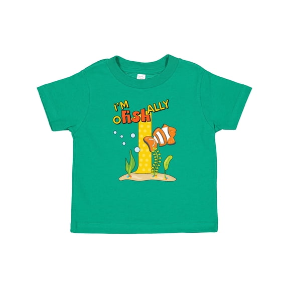 Inktastic I'm O-fish-ally One Cute Clownfish First Birthday Boys or Girls Baby T-Shirt