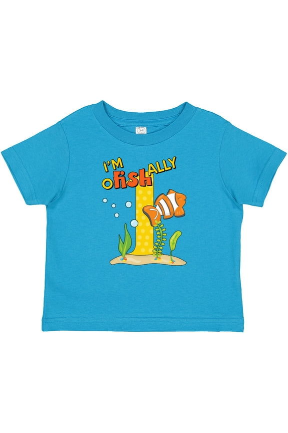I'm O-fish-ally One Cute Clownfish First Birthday Boys or Girls Baby T-Shirt
