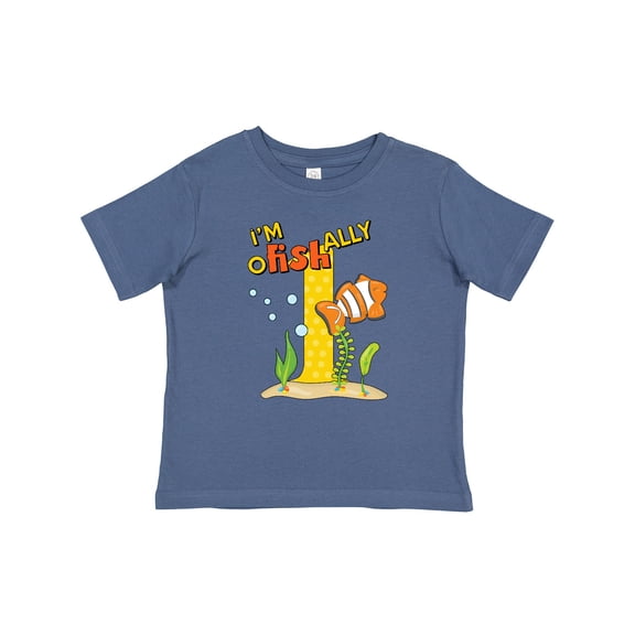 Inktastic I'm O-fish-ally One Cute Clownfish First Birthday Boys or Girls Baby T-Shirt