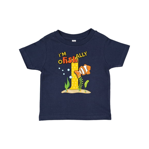 Inktastic I'm O-fish-ally One Cute Clownfish First Birthday Boys or Girls Baby T-Shirt