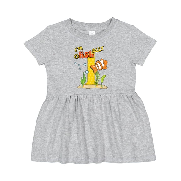 Inktastic I'm O-fish-ally One Cute Clownfish First Birthday Girls Baby Dress