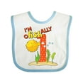 thumbnail image 1 of Inktastic I'm O-fish-ally One- Cute Puffer Fish First Birthday Boys or Girls Baby Bib, 1 of 4