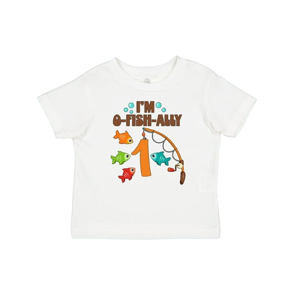 Inktastic I'm O-fish-ally One Fishing Birthday Boys or Girls Baby T-Shirt