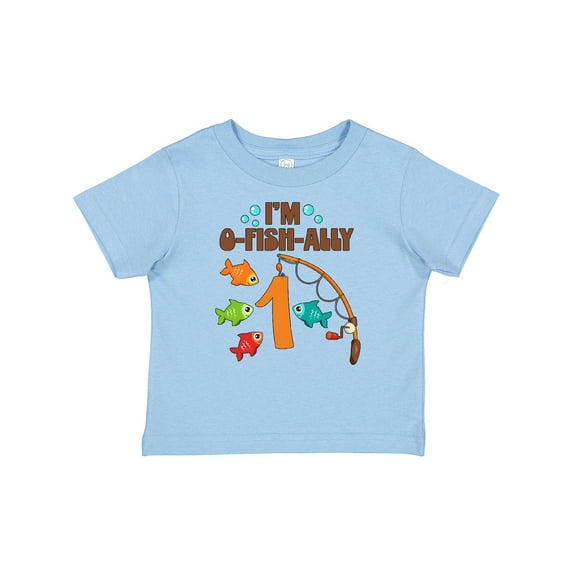 Inktastic I'm O-fish-ally One Fishing Birthday Boys or Girls Baby T-Shirt