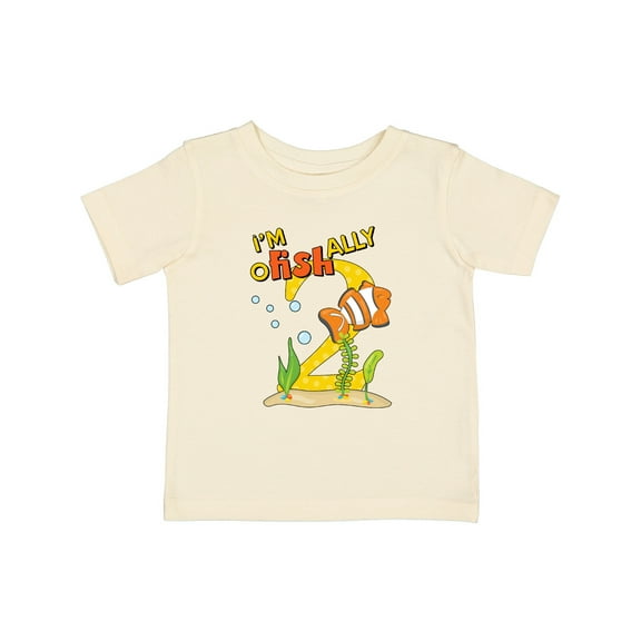 Inktastic I'm O-fish-ally Two Cute Clownfish Second Birthday Boys or Girls Baby T-Shirt