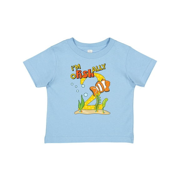 Inktastic I'm O-fish-ally Two Cute Clownfish Second Birthday Boys or Girls Baby T-Shirt