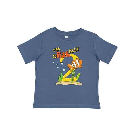 Inktastic I'm O-fish-ally Two Cute Clownfish Second Birthday Boys or Girls Baby T-Shirt