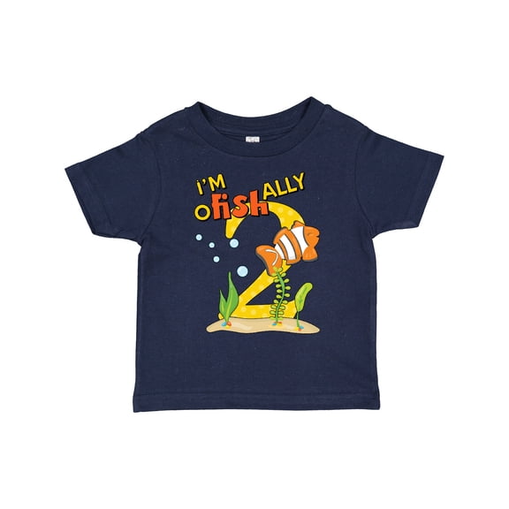 Inktastic I'm O-fish-ally Two Cute Clownfish Second Birthday Boys or Girls Toddler T-Shirt