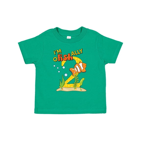 Inktastic I'm O-fish-ally Two Cute Clownfish Second Birthday Boys or Girls Toddler T-Shirt