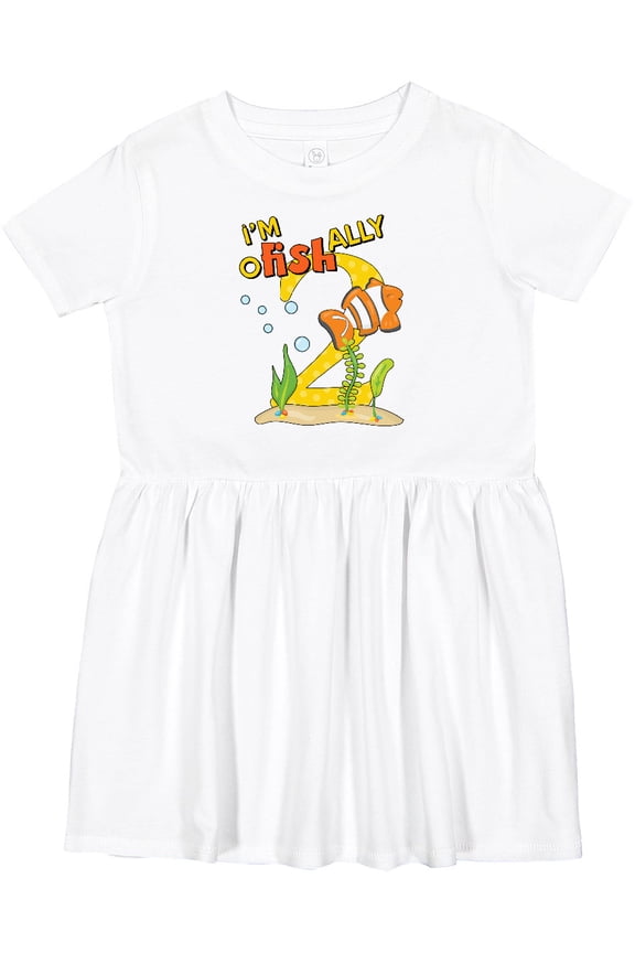 I'm O-fish-ally Two Cute Clownfish Second Birthday Girls Toddler Dress