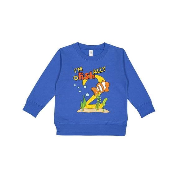 Inktastic I'm O-fish-ally Two Cute Clownfish Second Birthday Toddler Sweatshirt
