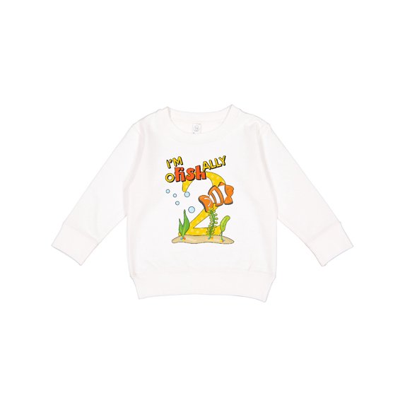 Inktastic I'm O-fish-ally Two Cute Clownfish Second Birthday Toddler Sweatshirt