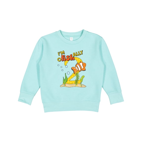 Inktastic I'm O-fish-ally Two Cute Clownfish Second Birthday Toddler Sweatshirt