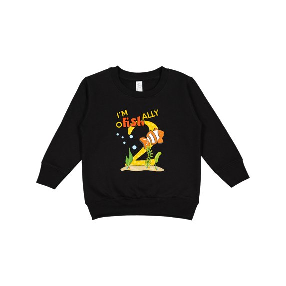 Inktastic I'm O-fish-ally Two Cute Clownfish Second Birthday Toddler Sweatshirt