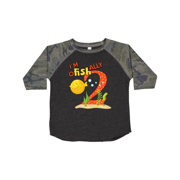 Inktastic I'm O-fish-ally Two Cute Puffer Fish Second Birthday Boys or Girls Toddler T-Shirt